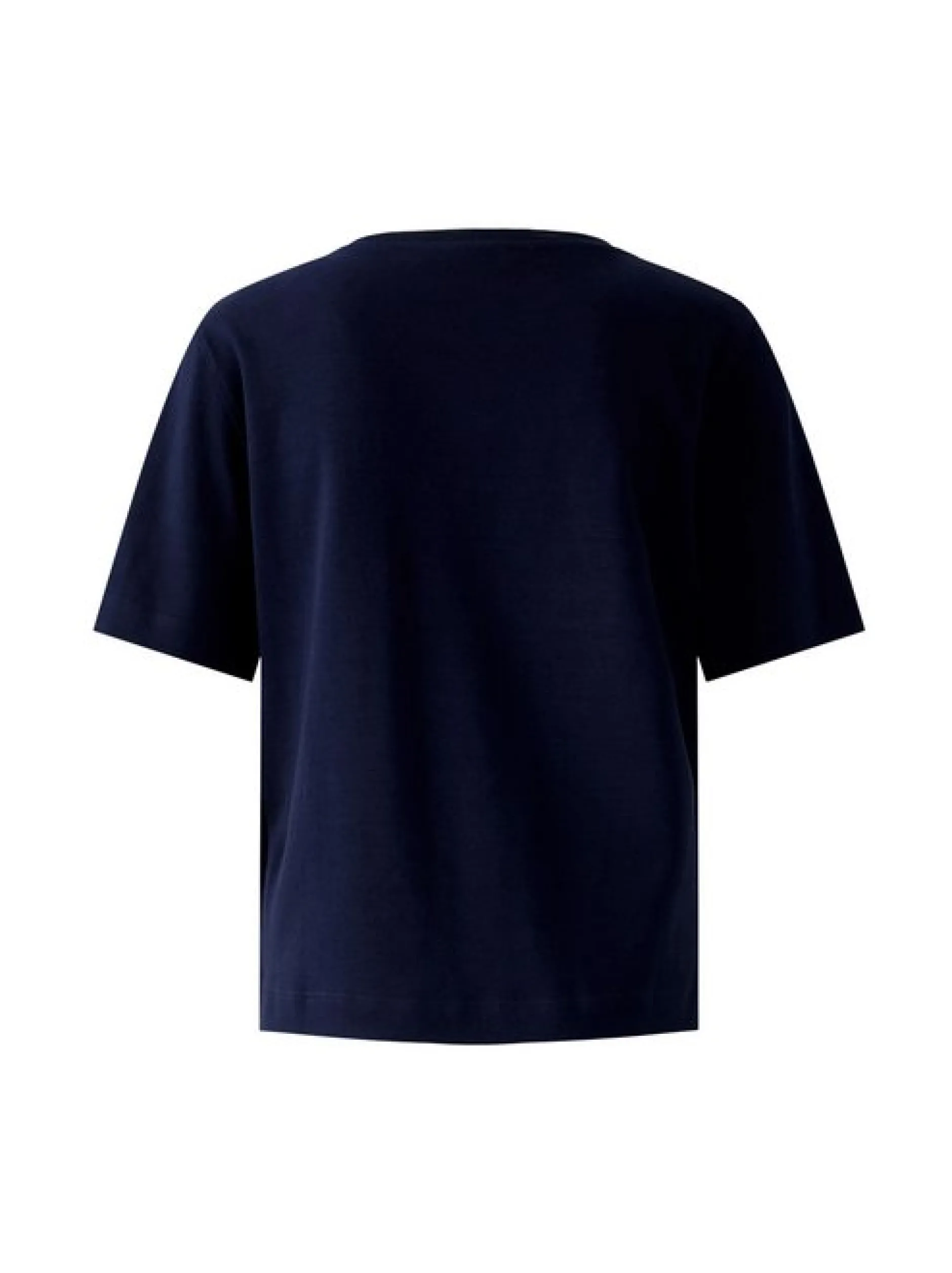 Oui Damen T-Shirt in blau - Ausschnitt: Rundhals