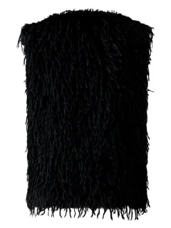 Oui Damen Weste in schwarz
