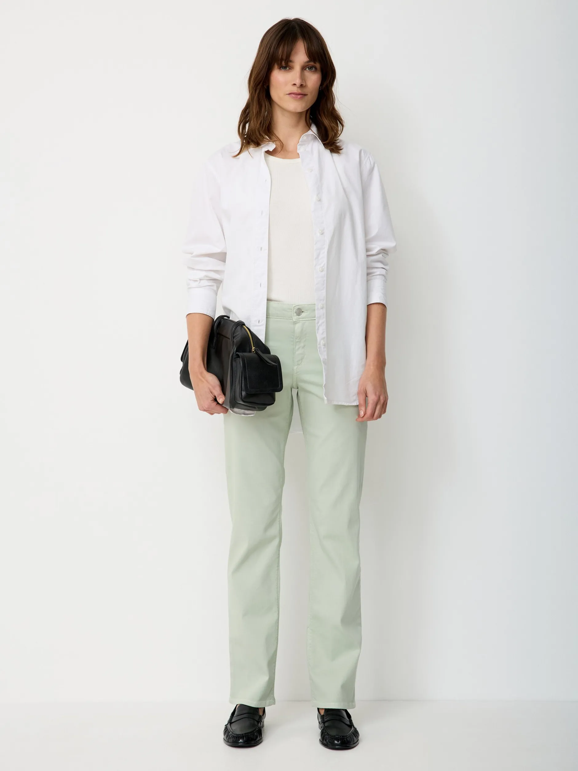 Paddock`s Damen 5-Pocket Jeans - LARA Straight Fit in mint