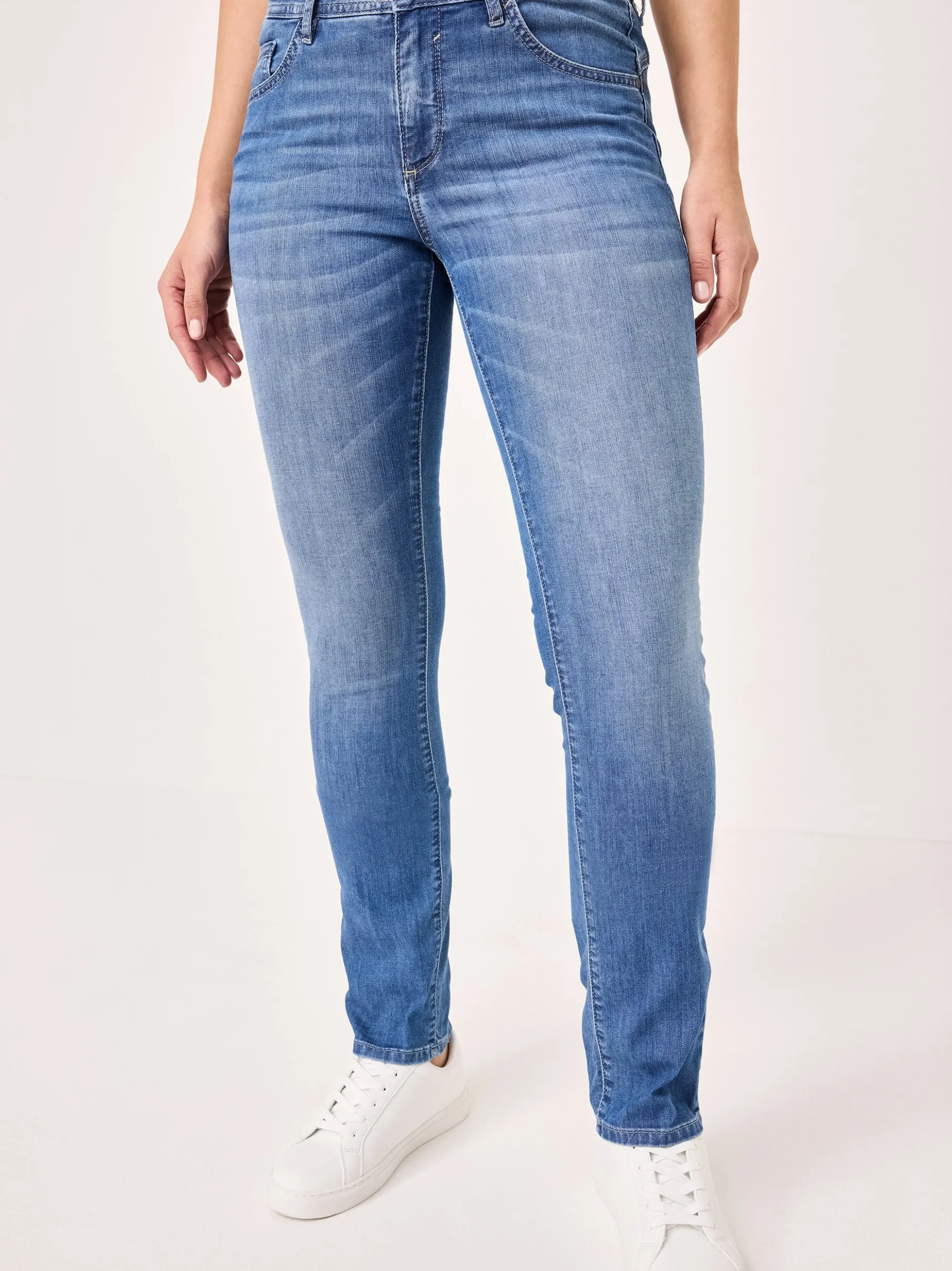 Paddock`s Damen 5-Pocket Jeans - LIA Slim Fit in blue stone