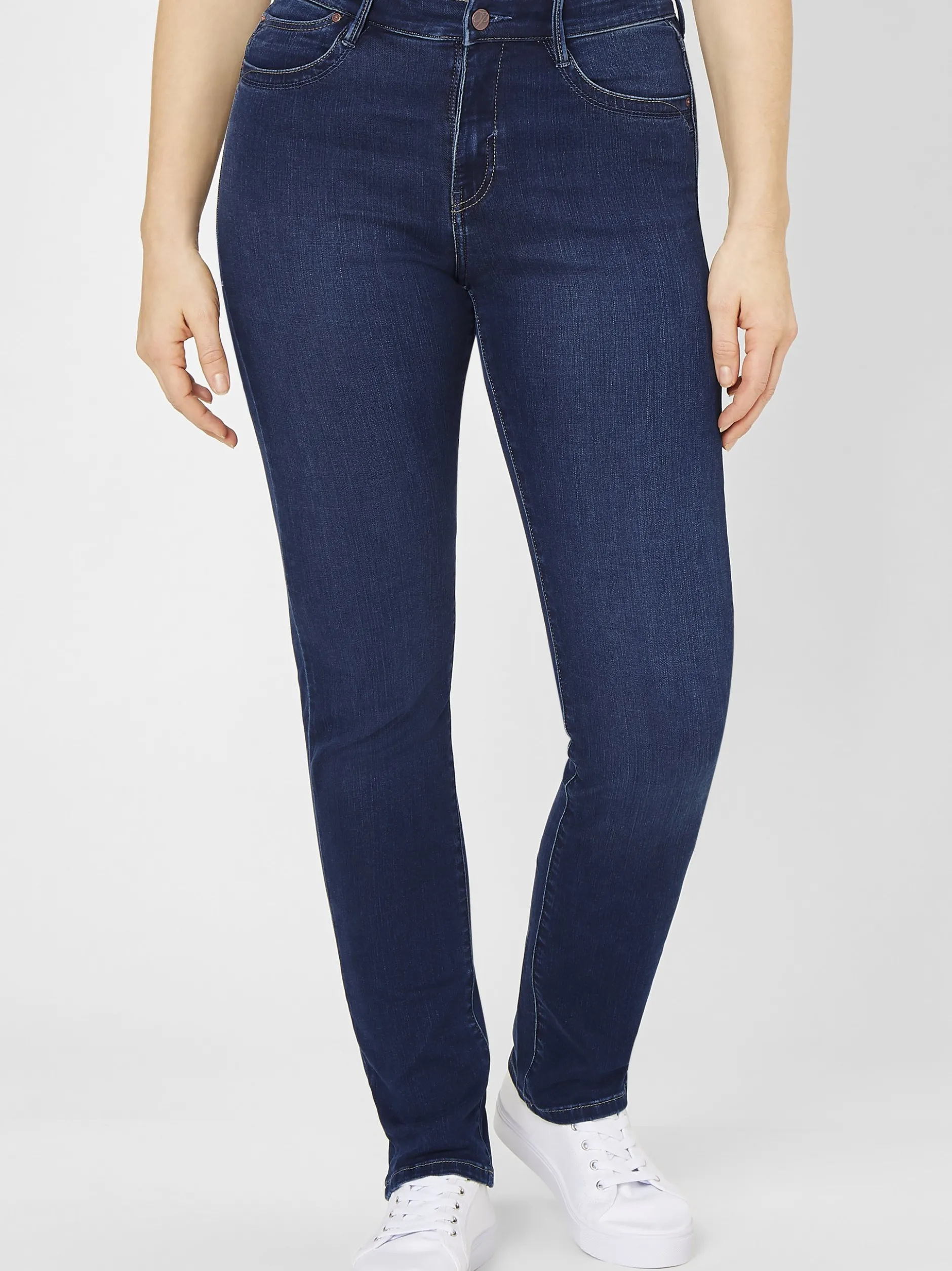 Paddock`s Damen 5-Pocket Jeans - PAT Slim Fit in dark stone