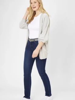 Paddock`s Damen 5-Pocket Jeans - PAT Slim Fit in dark stone