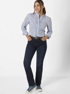 Paddock`s Damen 5-Pocket Jeans - PAT Slim Fit in dark stone