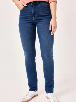 Paddock`s Damen 5-Pocket Jeans - PAT Slim Fit in medium stone