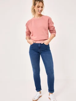 Paddock`s Damen 5-Pocket Jeans - PAT Slim Fit in medium stone