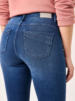 Paddock`s Damen 5-Pocket Jeans - PAT Slim Fit in medium stone