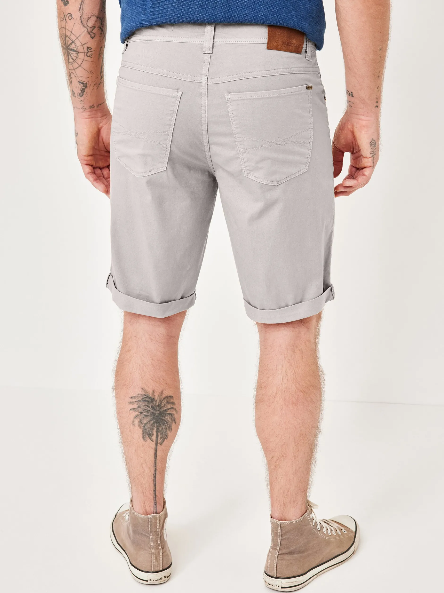Paddock`s Herren Bermuda - PIPE Slim Fit in grau