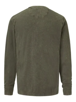 Paddock`s Herren Langarmshirt - Regular Fit in oliv
