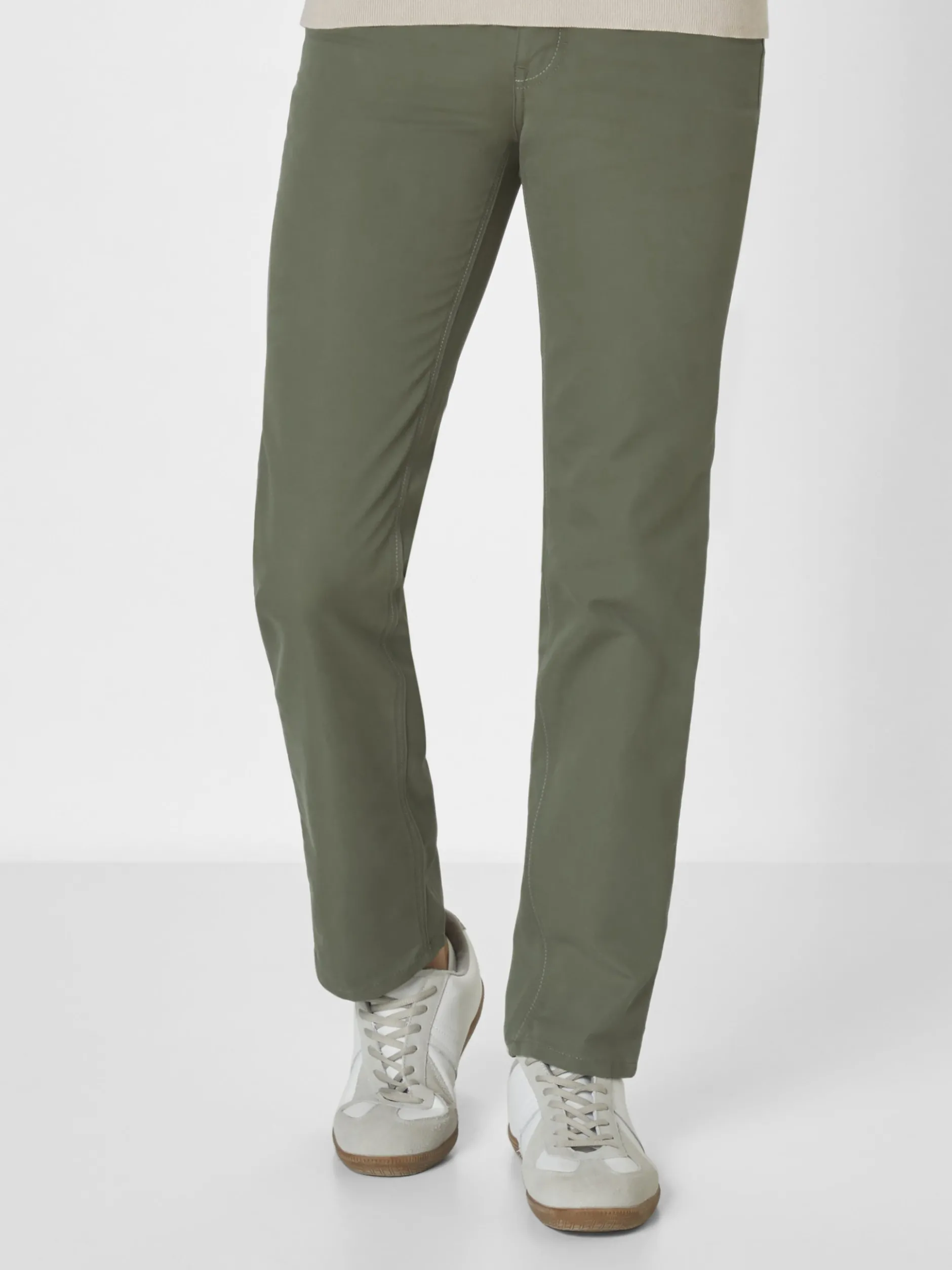 Paddock`s Herren 5-Pocket Hose - PIPE Slim Fit in khaki