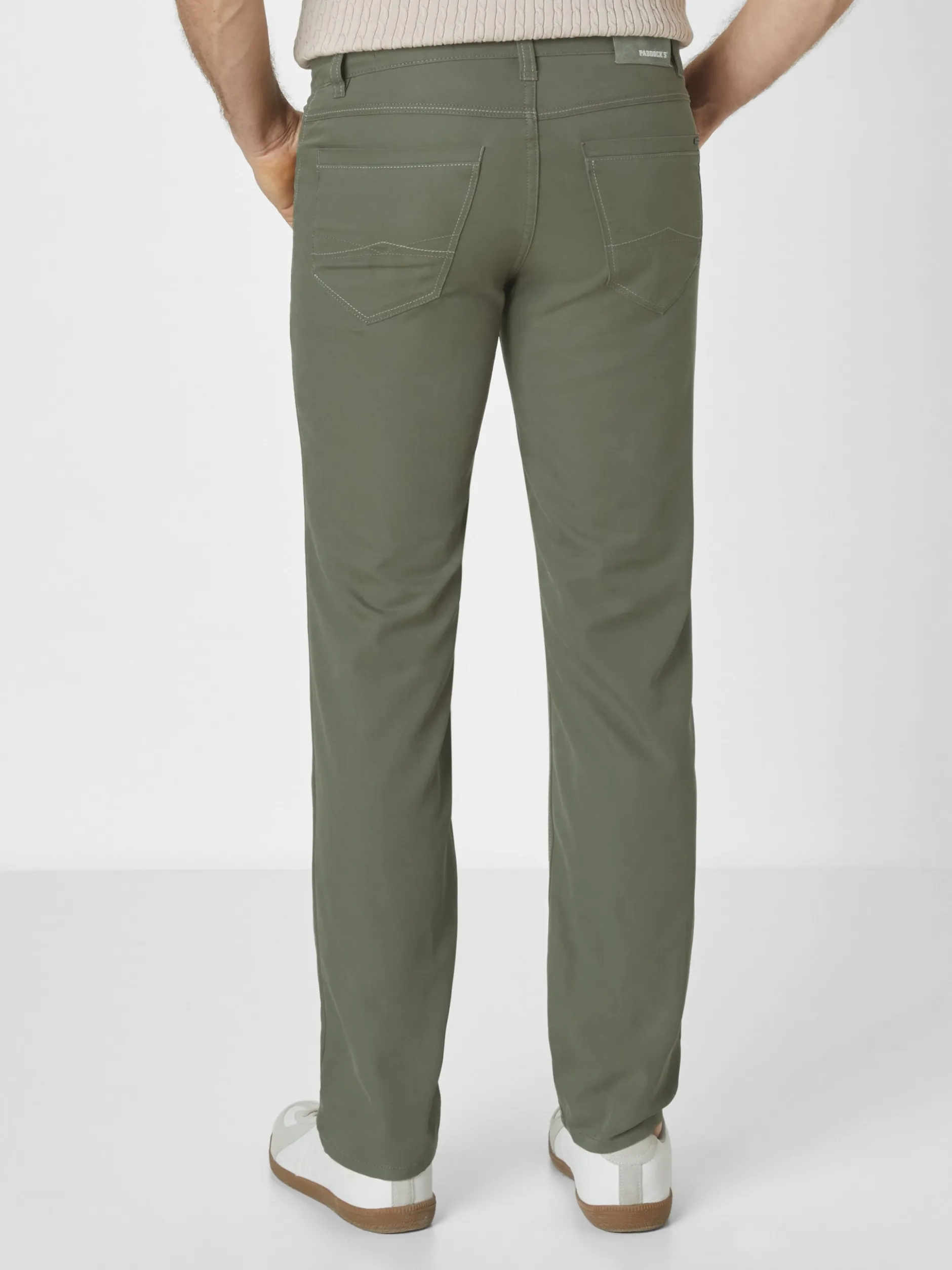 Paddock`s Herren 5-Pocket Hose - PIPE Slim Fit in khaki