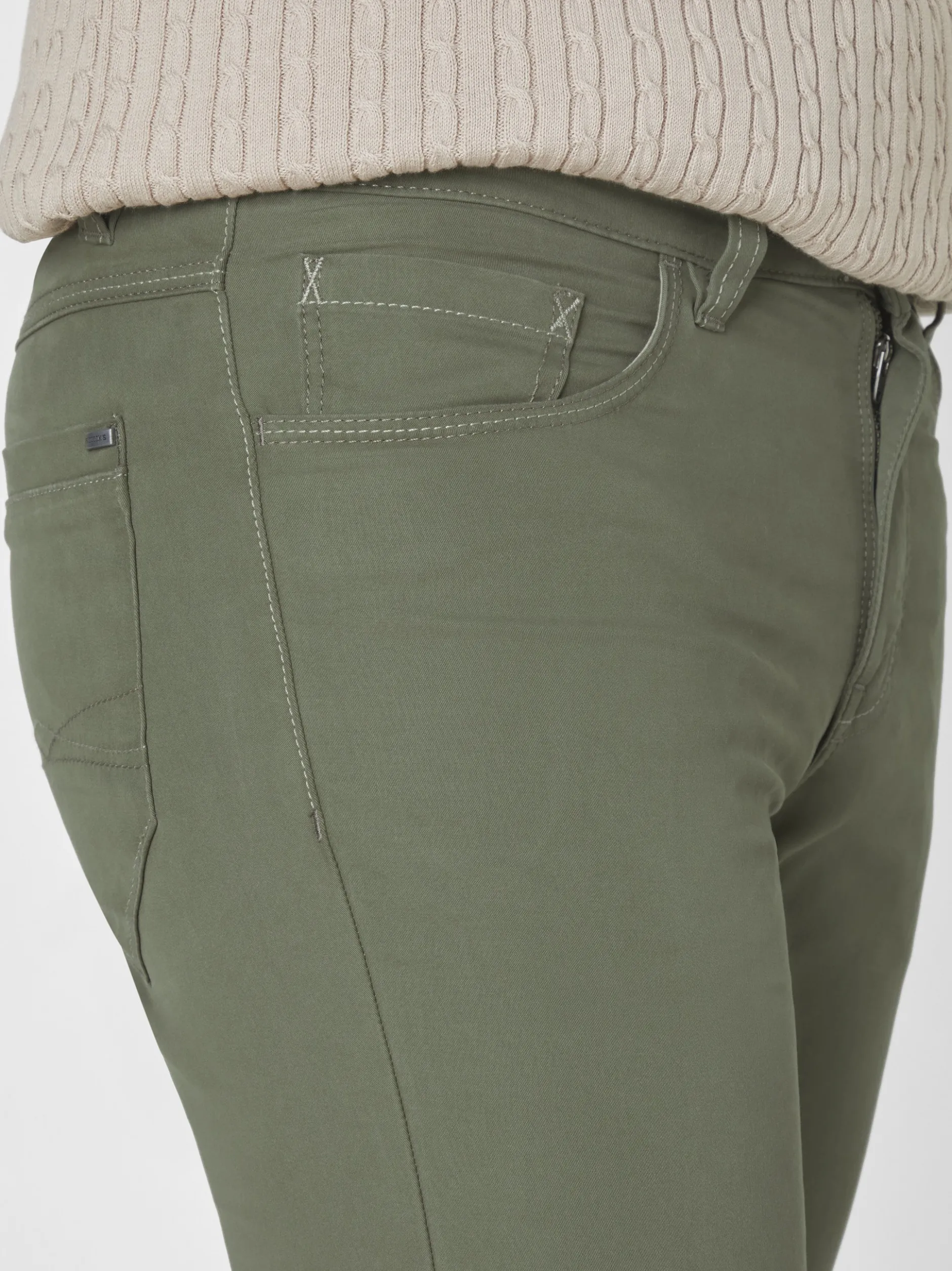 Paddock`s Herren 5-Pocket Hose - PIPE Slim Fit in khaki