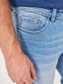 Paddock`s Herren 5-Pocket Jeans - PIPE Slim Fit in bleached