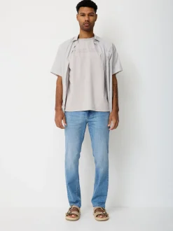 Paddock`s Herren Shirt - Regular Fit in hellgrau