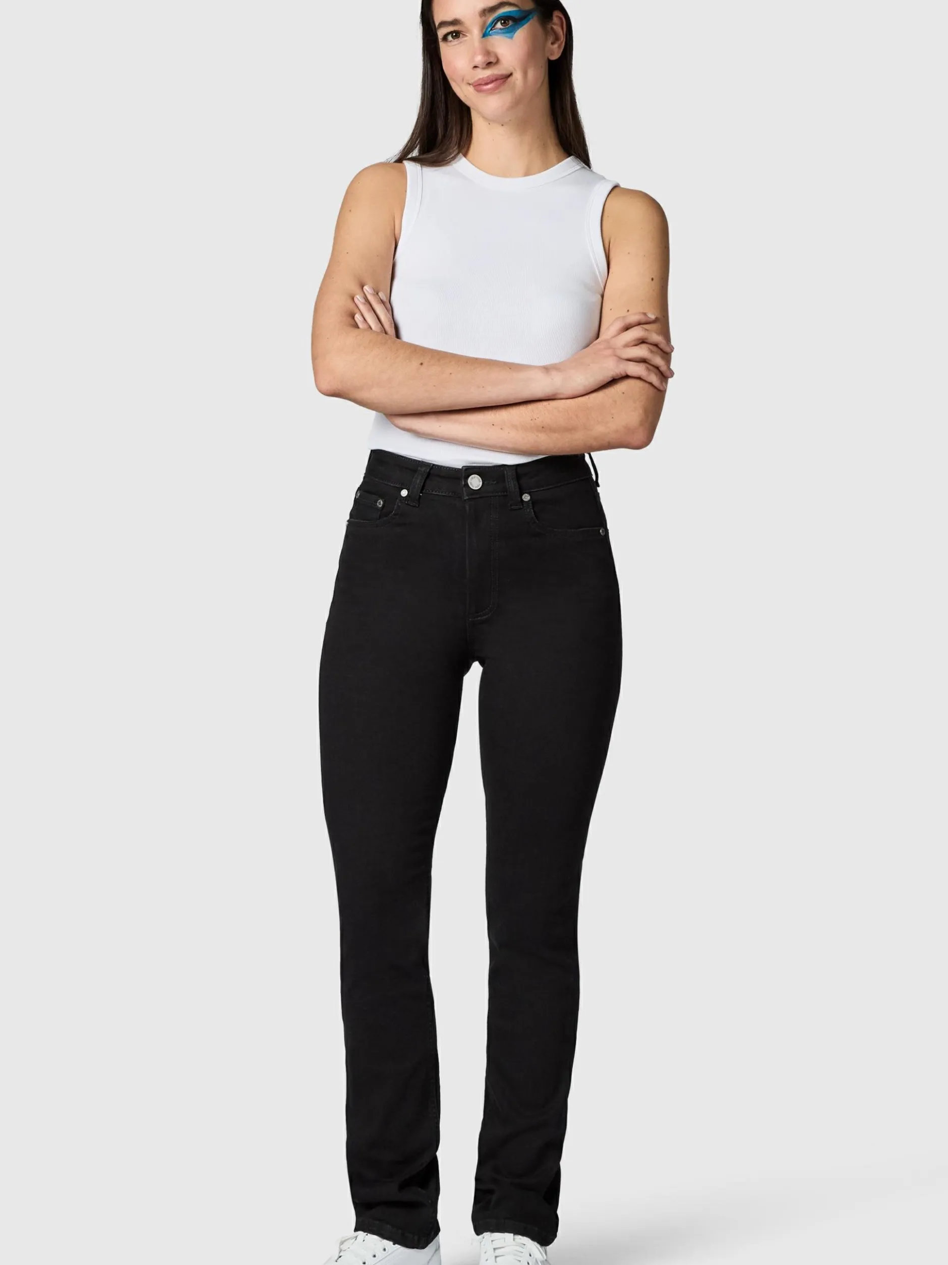 Peak Time Damen Straight-Jeans - Galaxa in schwarz