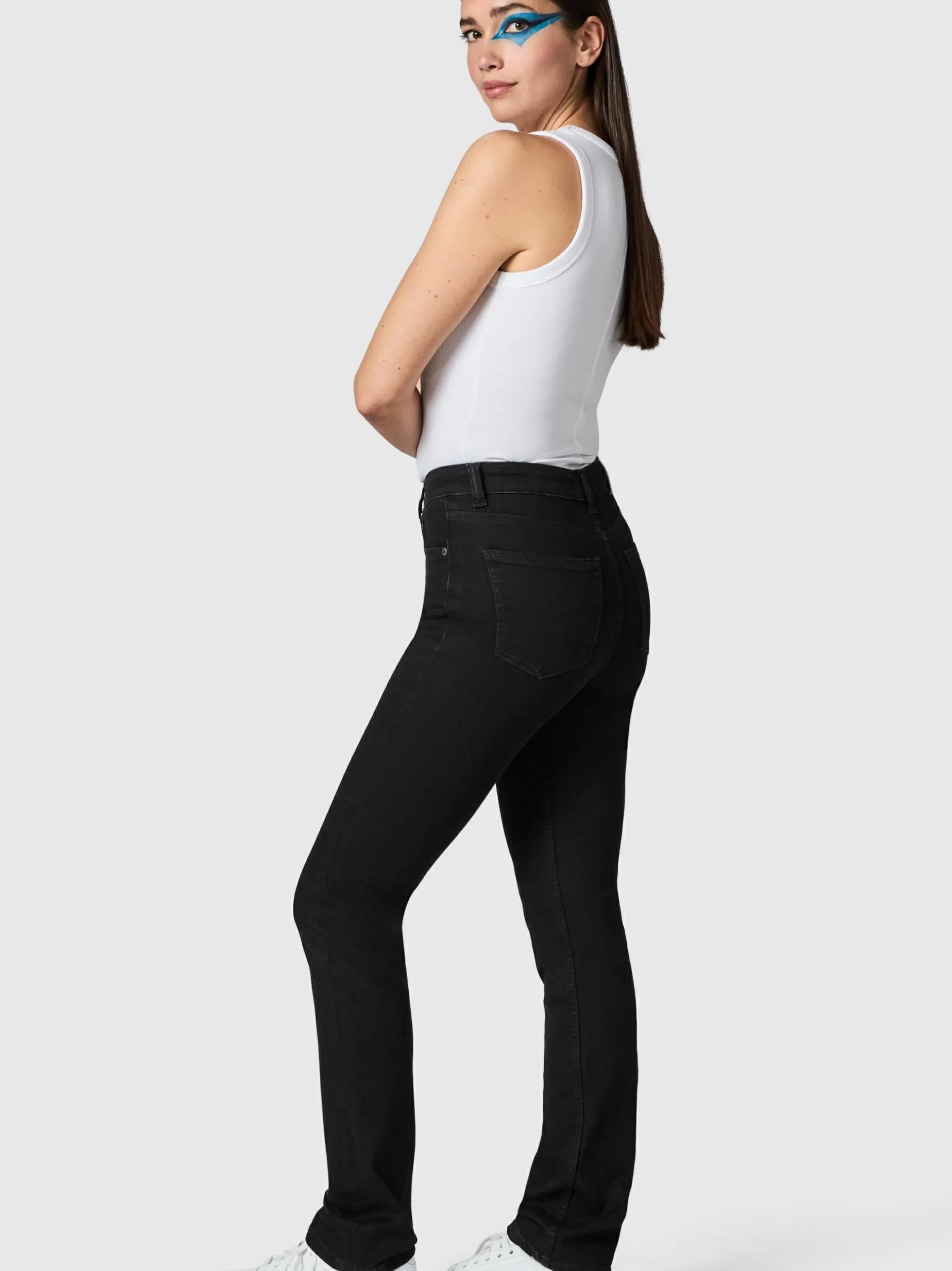 Peak Time Damen Straight-Jeans - Galaxa in schwarz