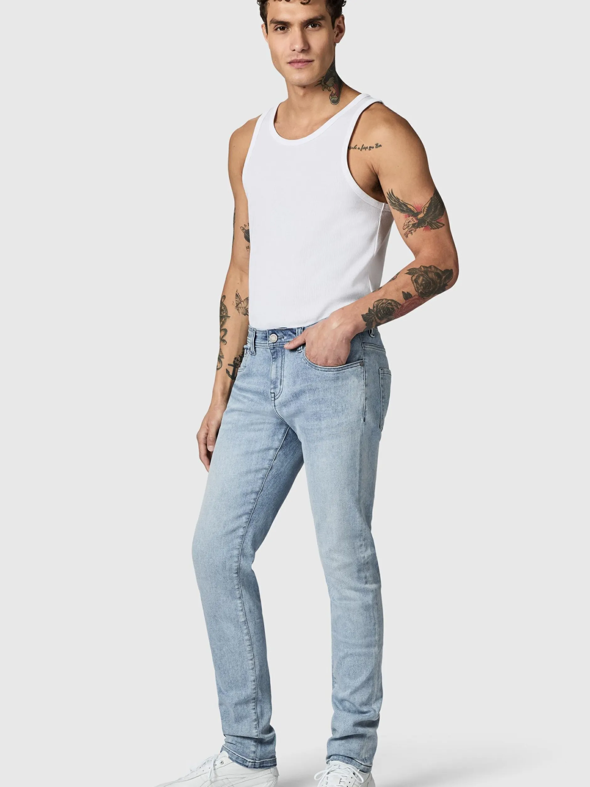 Peak Time Herren Slim-fit-Jeans - Mailand in hellblau