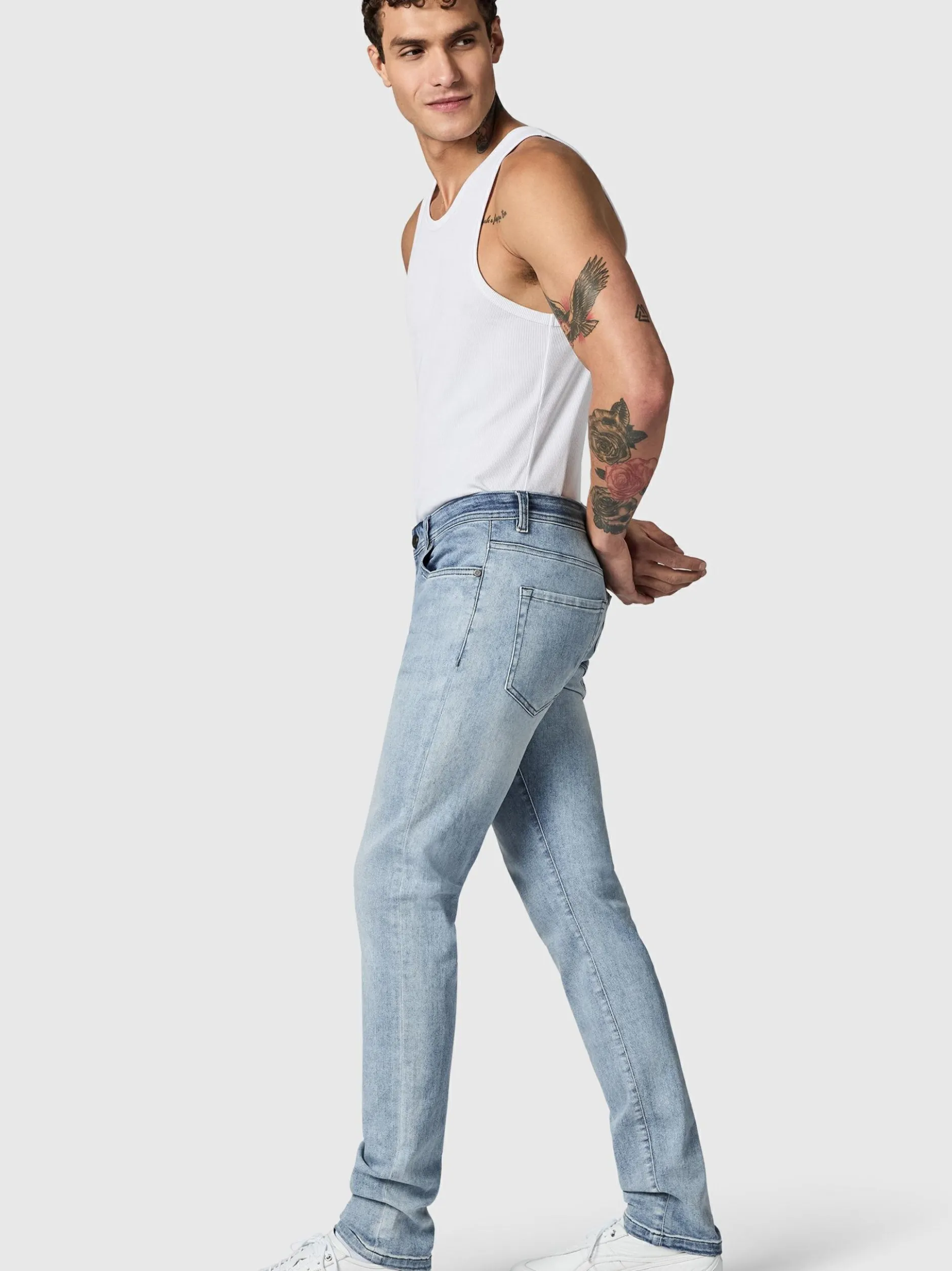 Peak Time Herren Slim-fit-Jeans - Mailand in hellblau