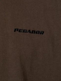 PEGADOR Herren T-Shirt - Logo in schoko - Ärmel: Halbarm