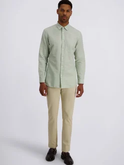 Pierre Cardin Herren Hemd in schilf - Ärmel: langarm
