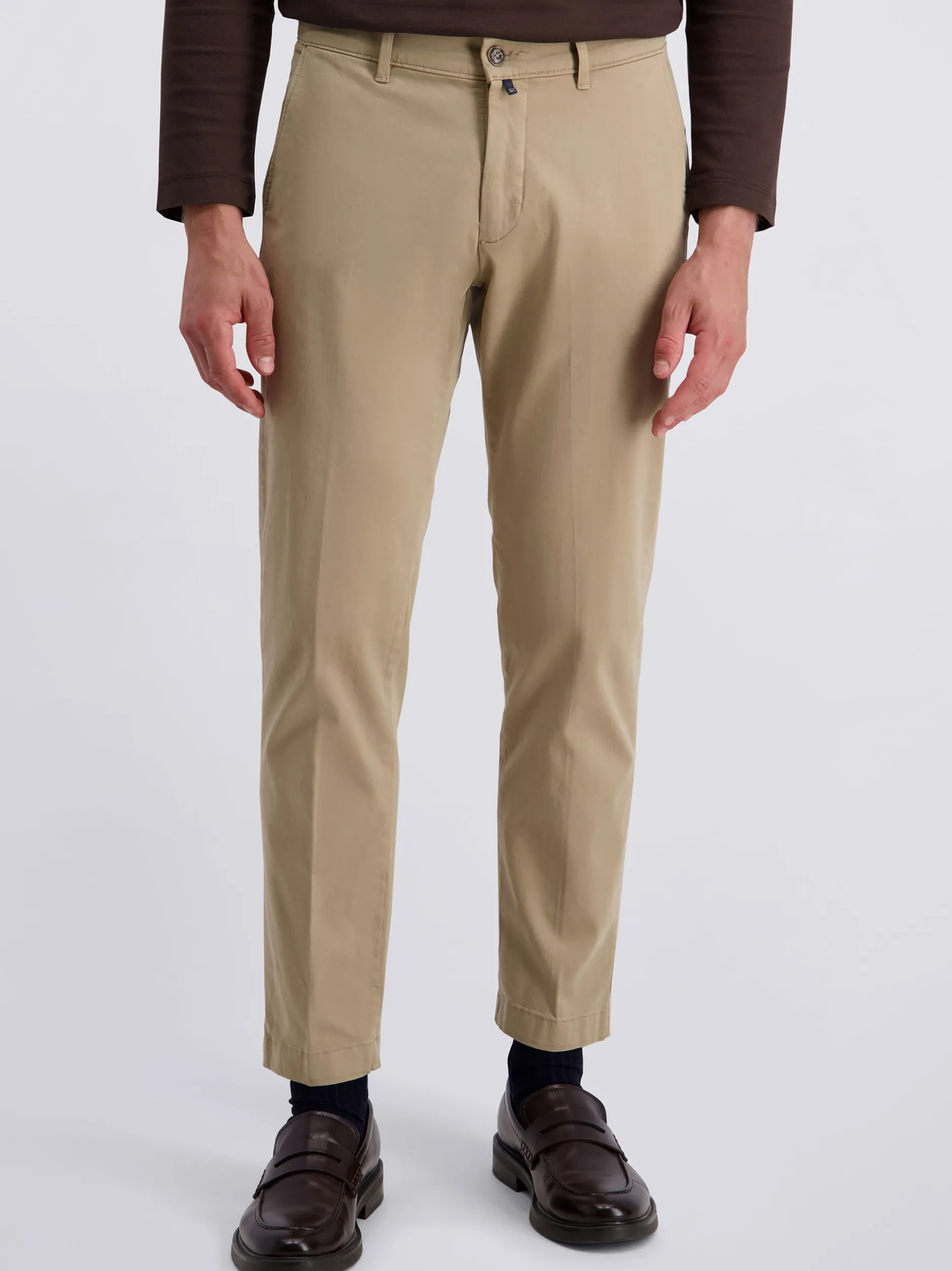 Pierre Cardin Herren Hose Calais in beige - Länge: lang