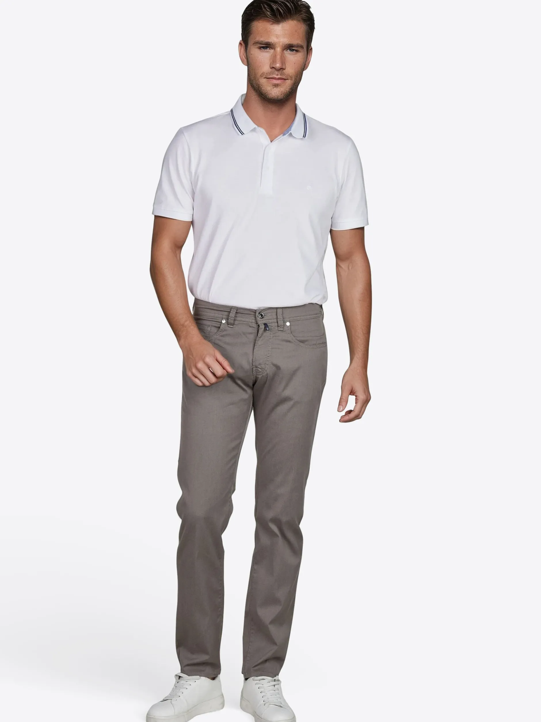 Pierre Cardin Herren Hose - Lyon in taupe - Länge: lang