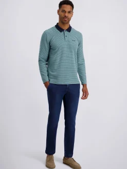 Pierre Cardin Herren Langarmshirt in blau