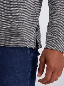 Pierre Cardin Herren Langarm-Poloshirt in blau
