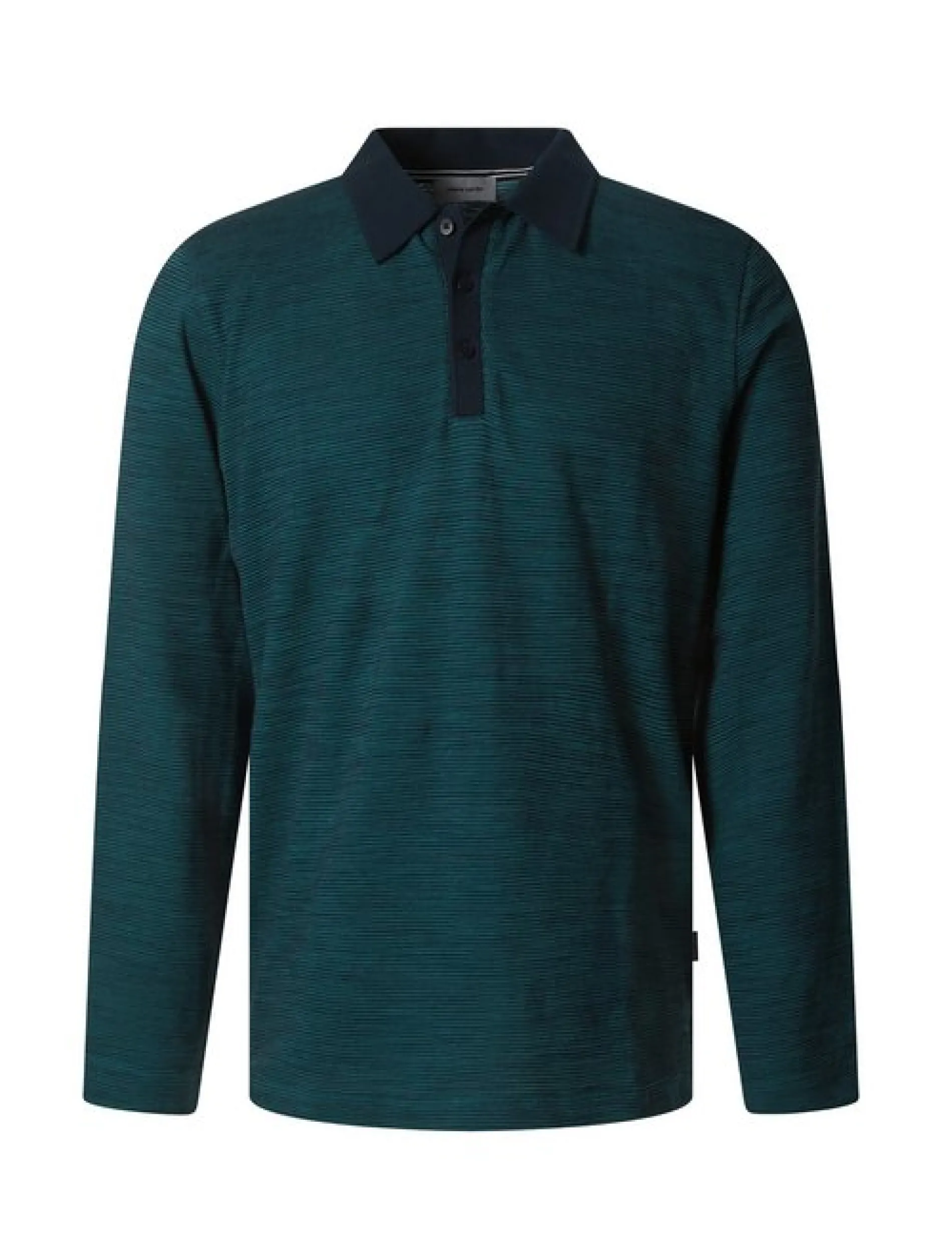Pierre Cardin Herren Langarm-Poloshirt in grün