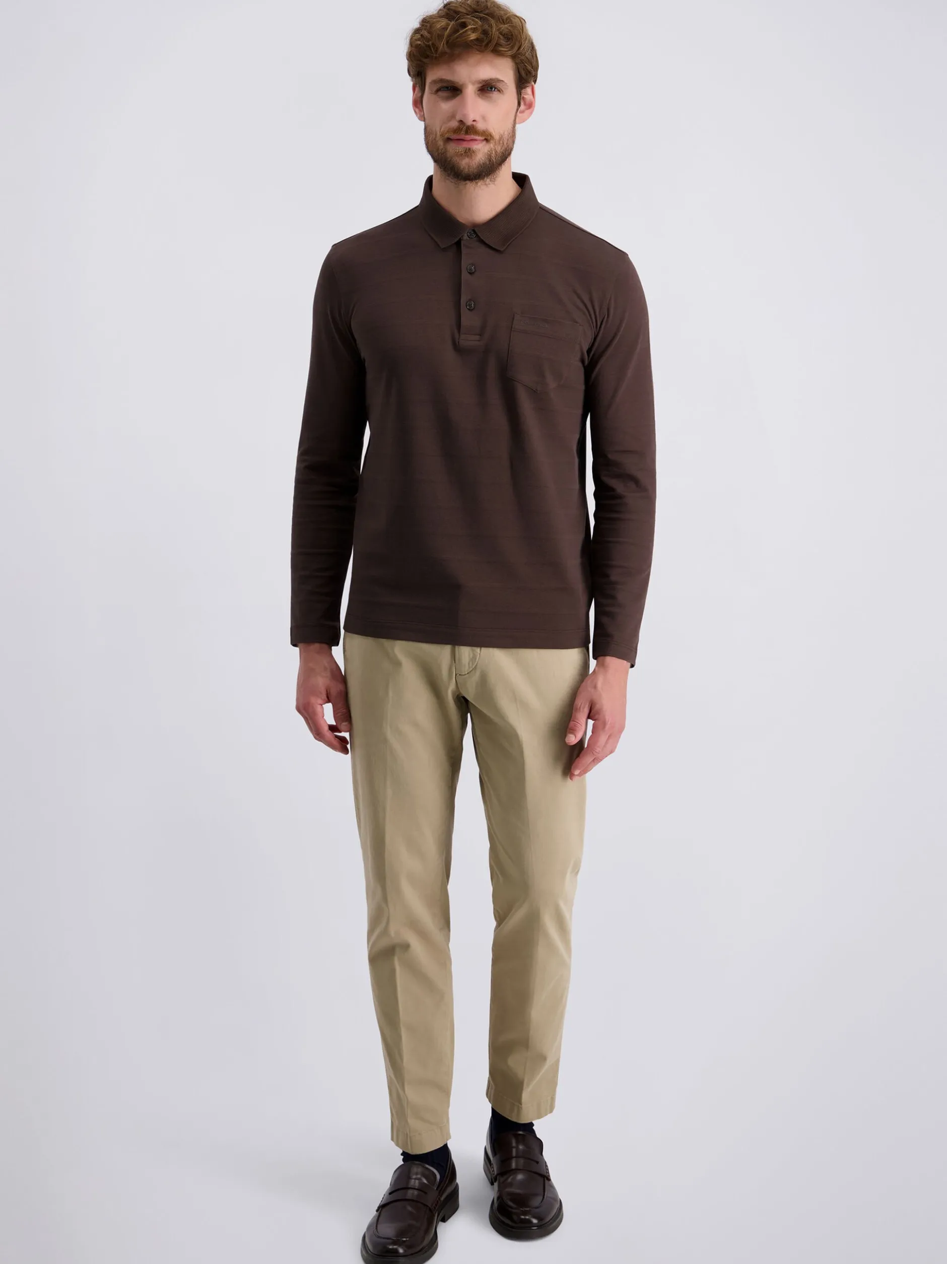 Pierre Cardin Herren Langarmshirt in beige