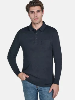 Pierre Cardin Herren Langarmshirt in blau