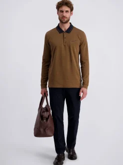 Pierre Cardin Herren Langarmshirt in braun