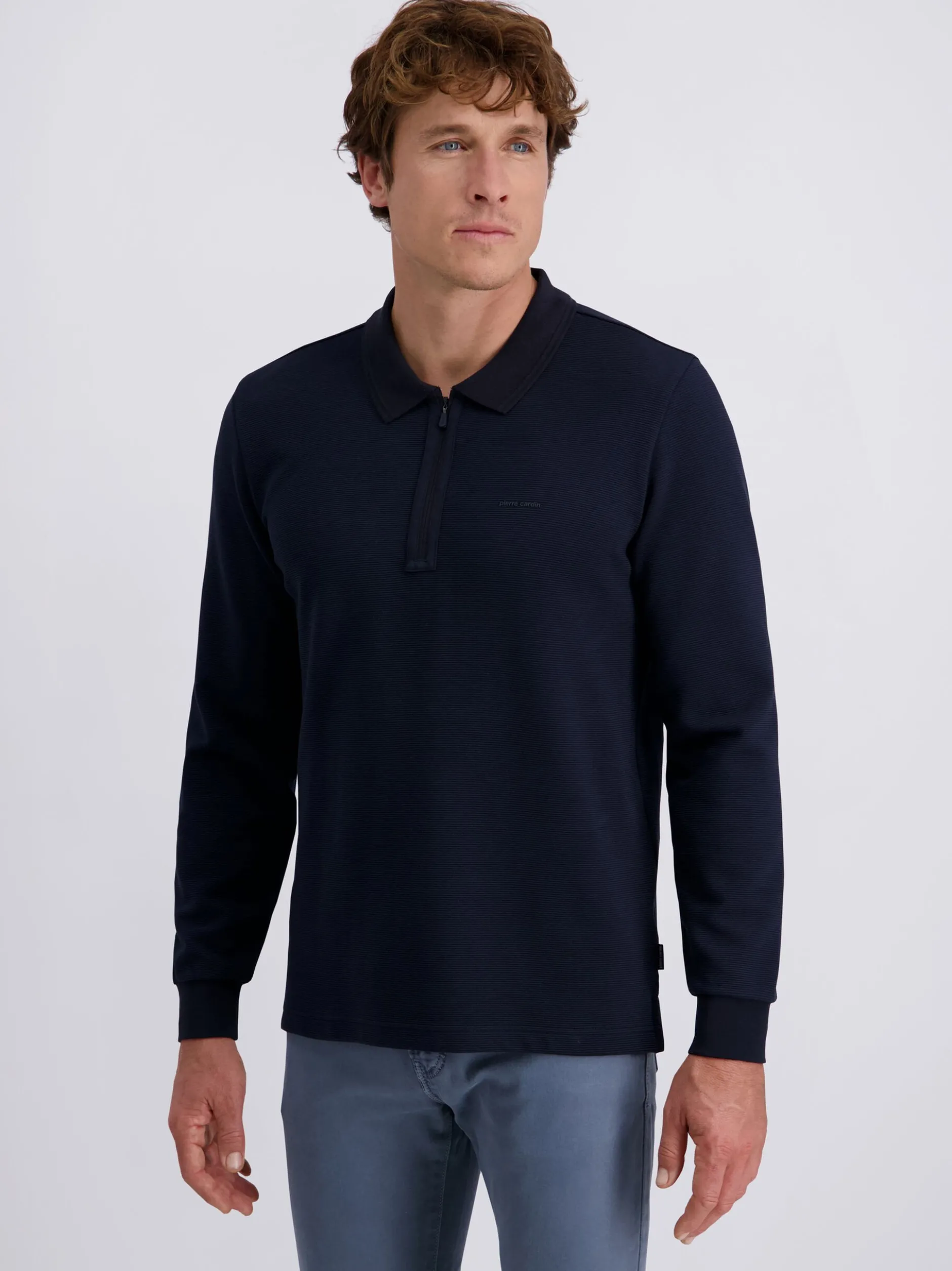 Pierre Cardin Herren Langarmshirt in marine