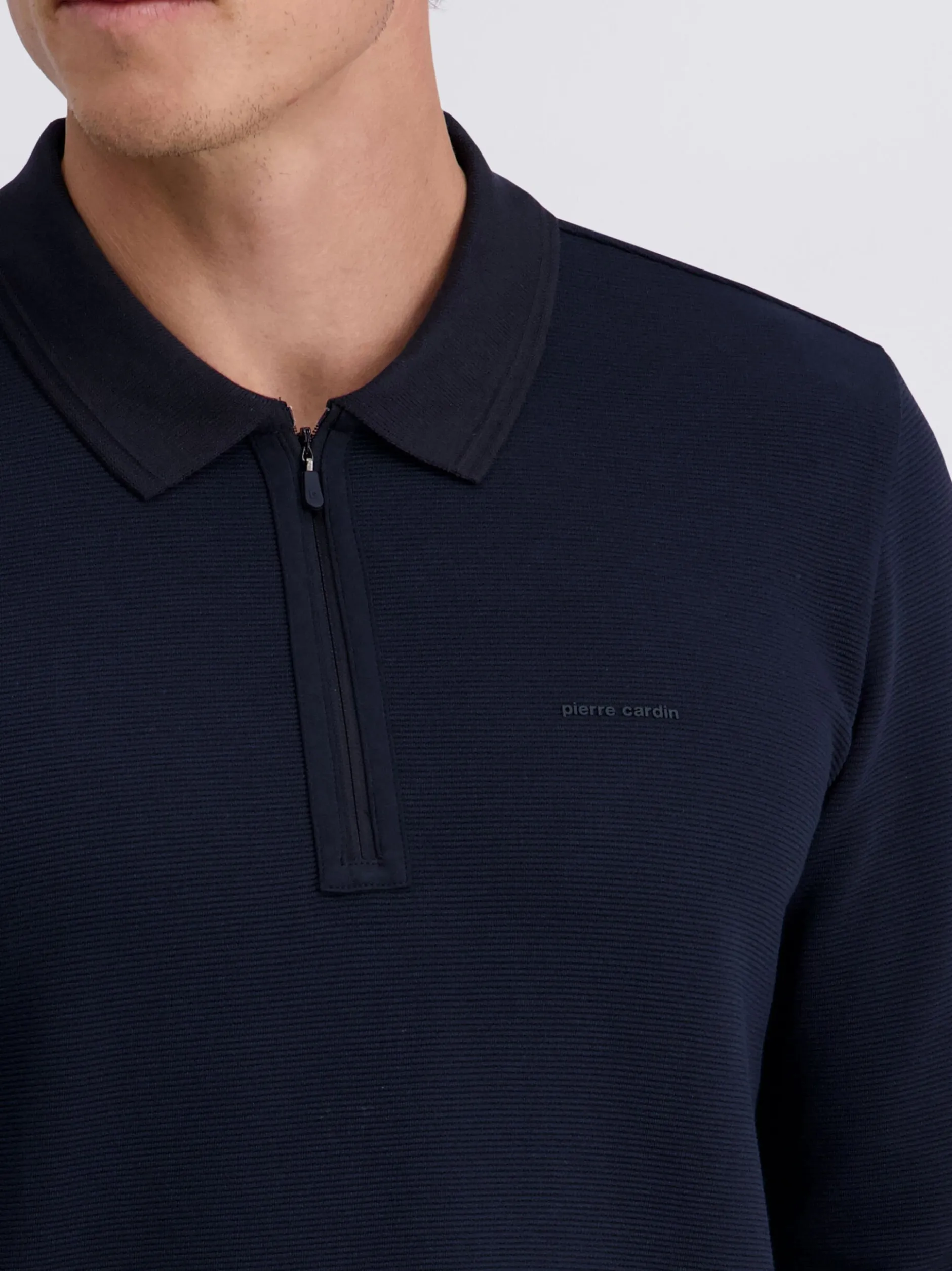 Pierre Cardin Herren Langarmshirt in marine