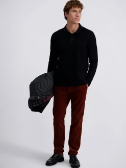 Pierre Cardin Herren Langarmshirt in schwarz