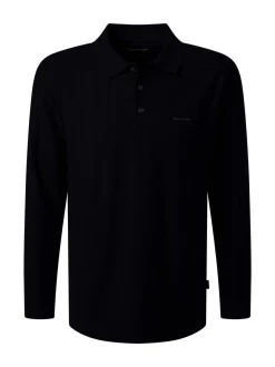 Pierre Cardin Herren Langarmshirt in schwarz