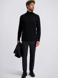 Pierre Cardin Herren Langarmshirt in schwarz