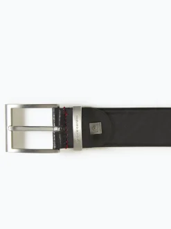 Pierre Cardin Herren Ledergürtel in schwarz