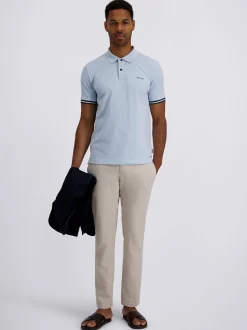 Pierre Cardin Herren Poloshirt in grau - Ärmel: kurzarm