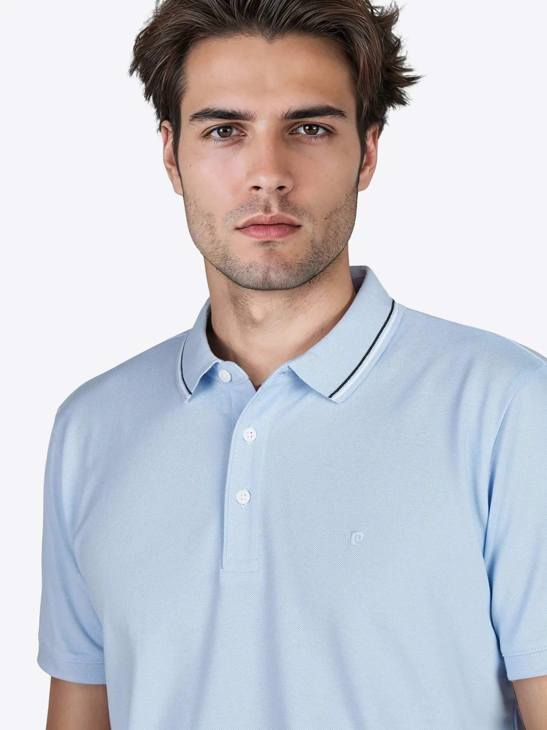 Pierre Cardin Herren Polo-Shirt in hellblau