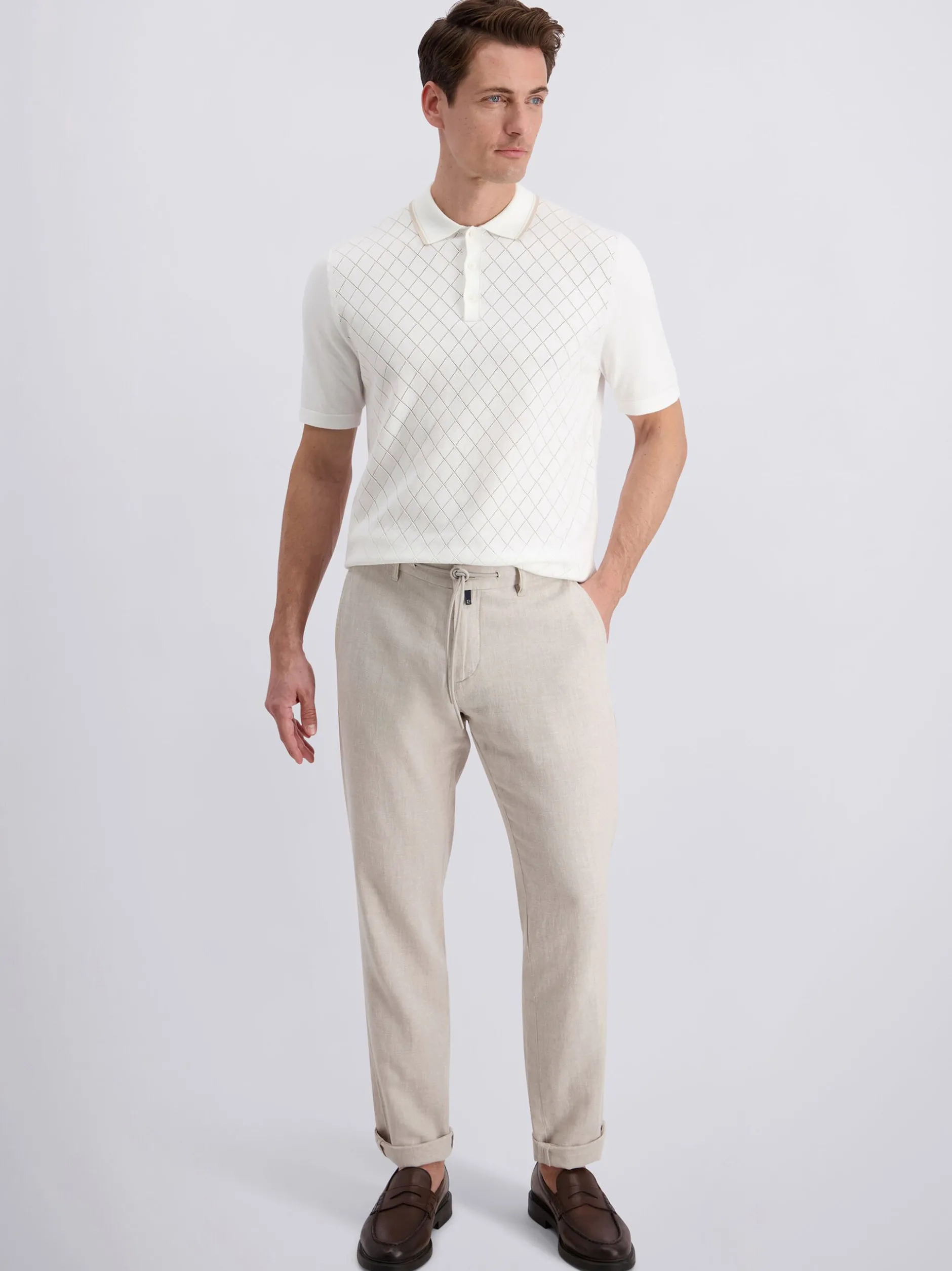 Pierre Cardin Herren Poloshirt in weiß - Ärmel: kurzarm