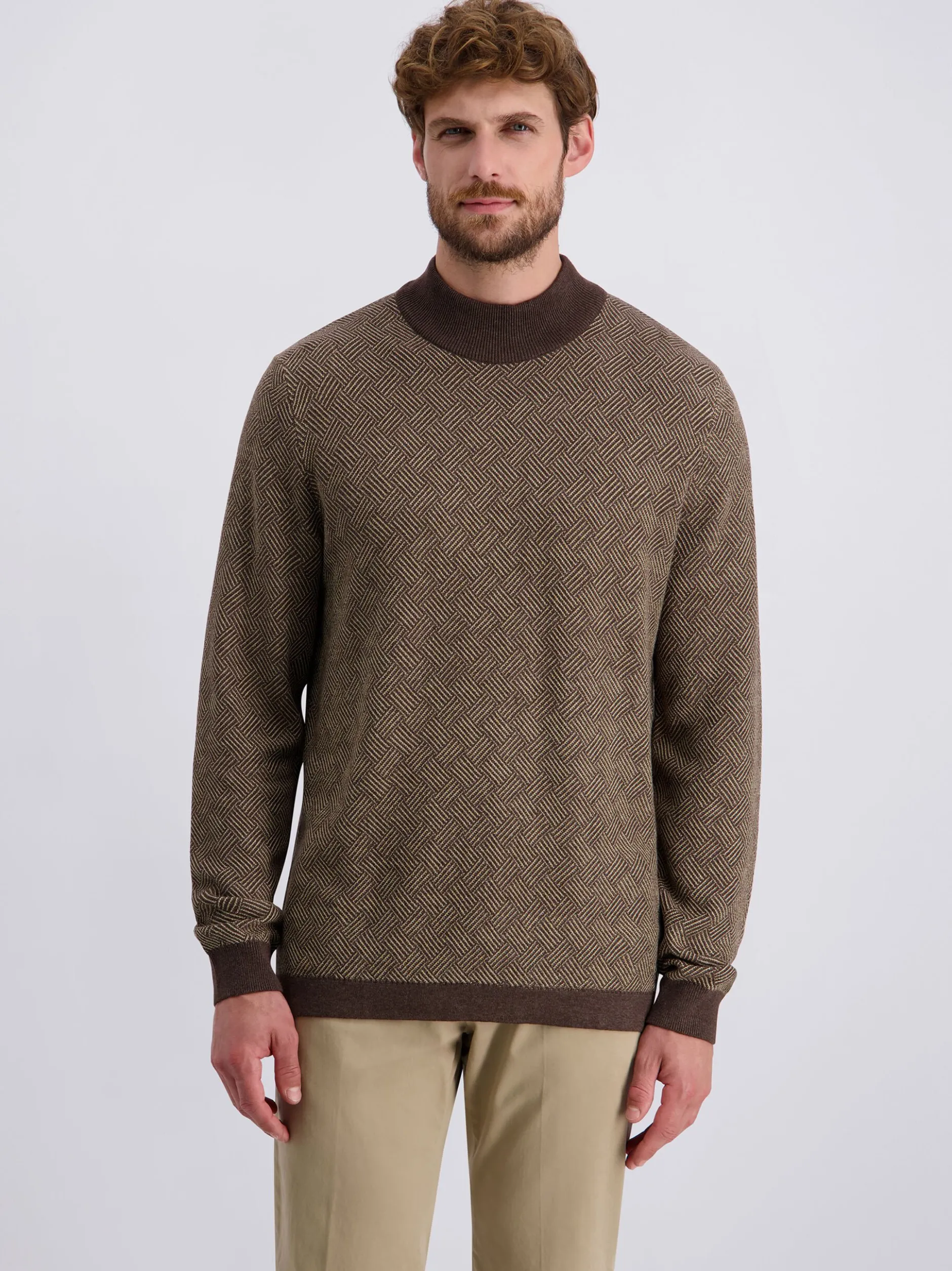 Pierre Cardin Herren Pullover in braun - Ärmel: langarm