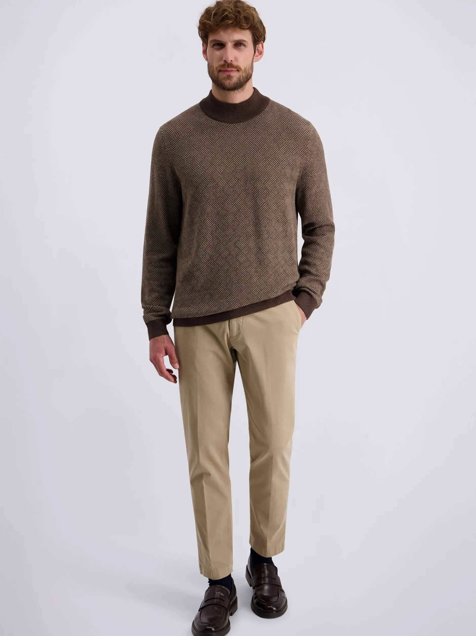 Pierre Cardin Herren Pullover in braun - Ärmel: langarm