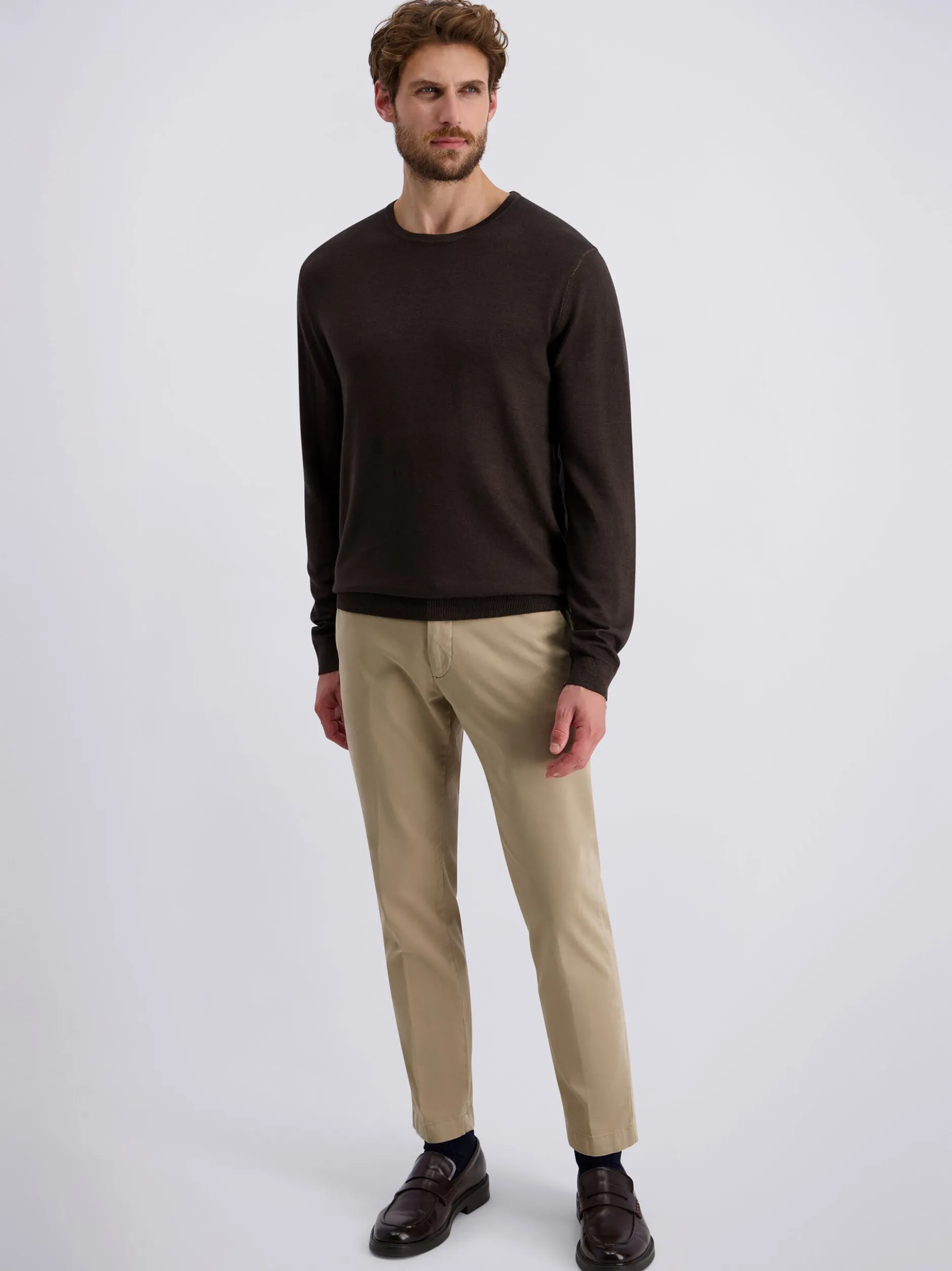 Pierre Cardin Herren Pullover in braun - Ärmel: langarm