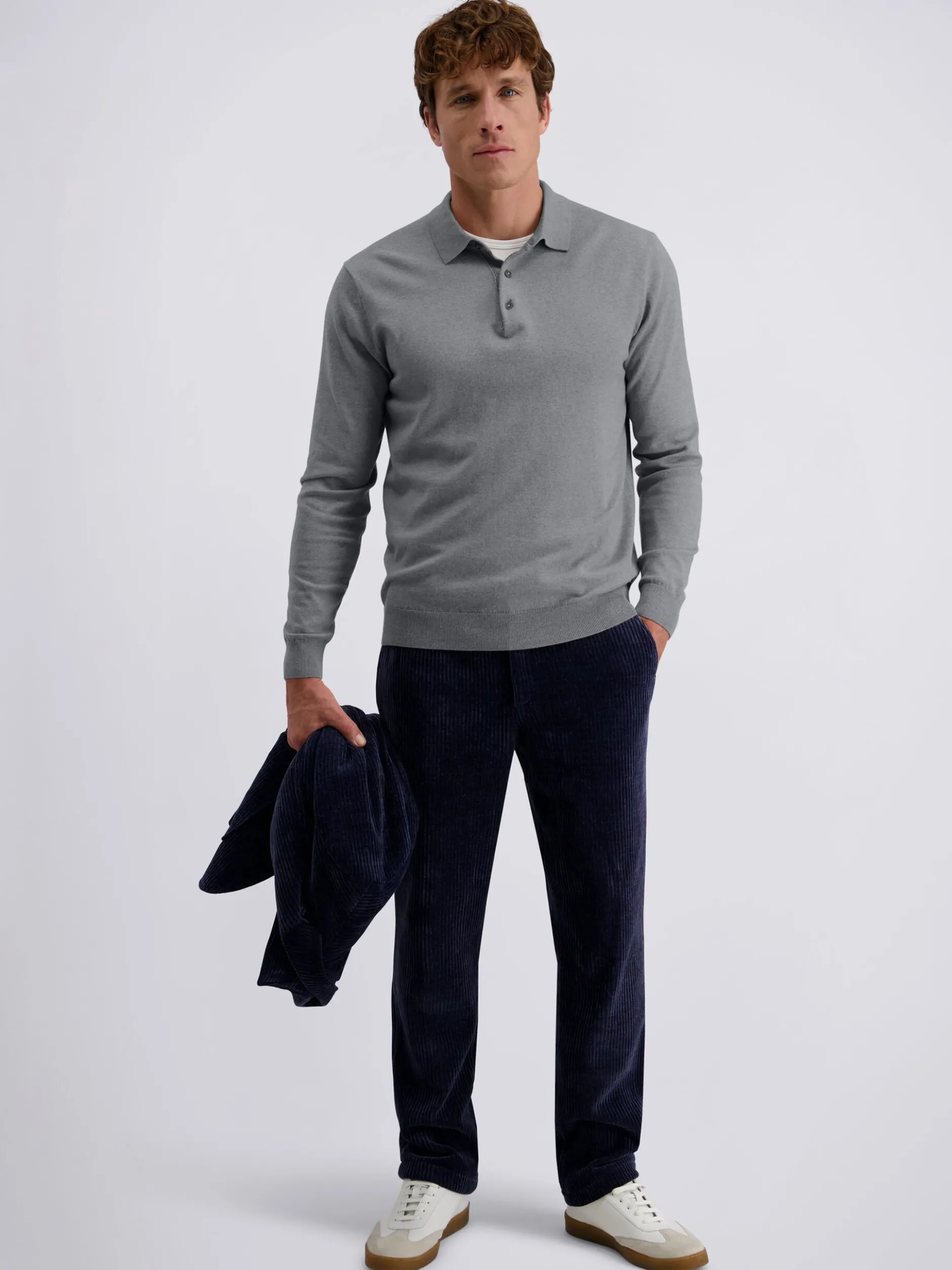 Pierre Cardin Herren Pullover in grau - Ärmel: langarm
