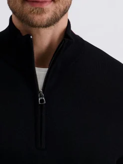 Pierre Cardin Herren Wollpullover in schwarz