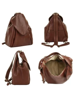 piké Damen Cityrucksack in braun