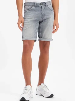 PME Legend Herren Jeansshorts in grau - Länge: kurz
