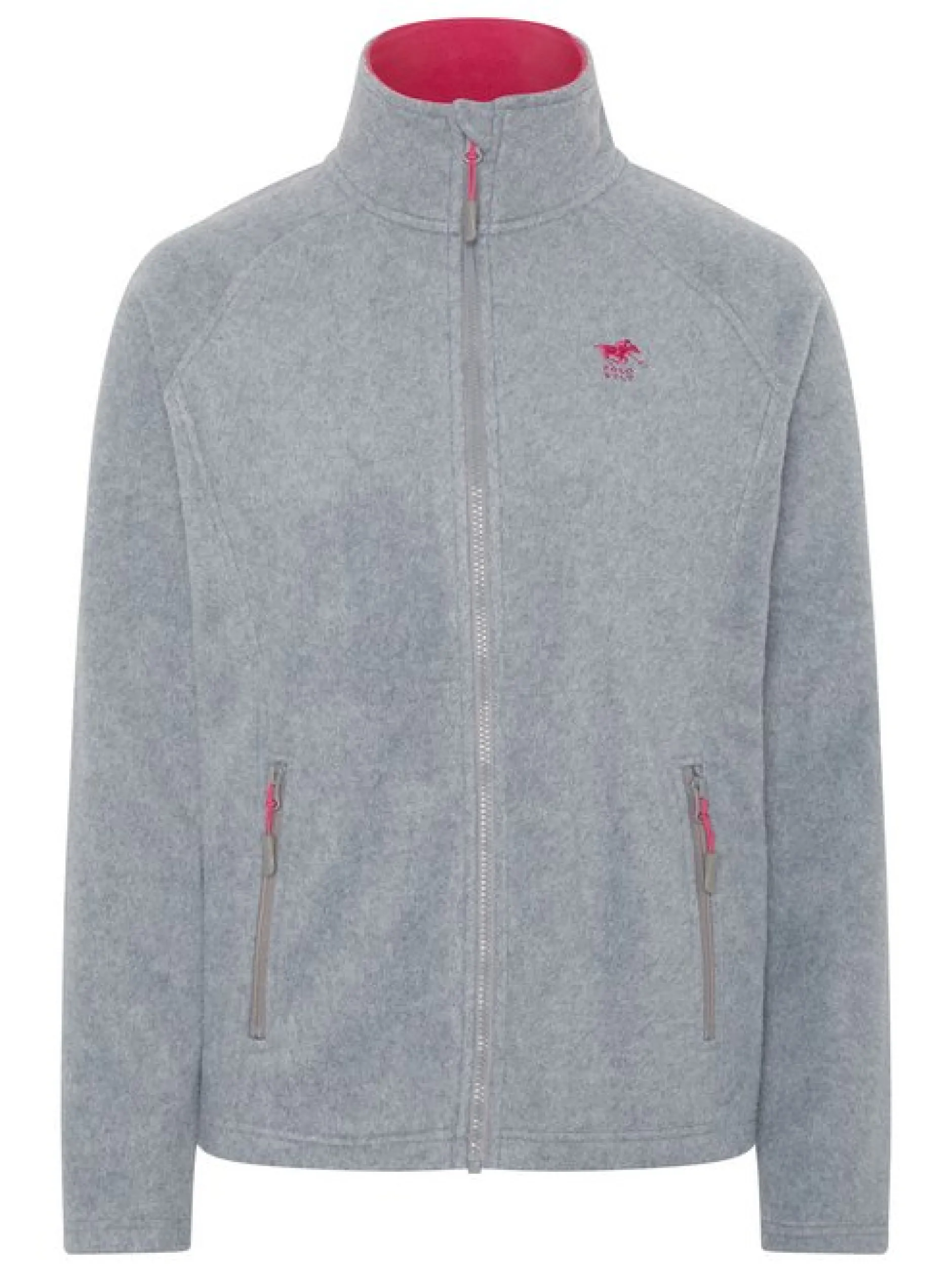 Polo Sylt Damen Fleece-Jacke in hellgrau grau