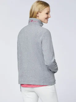 Polo Sylt Damen Fleece-Jacke in hellgrau grau