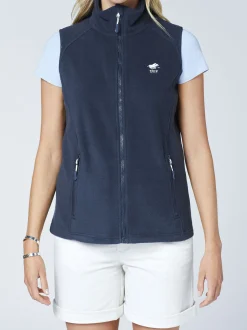 Polo Sylt Damen Fleece-Weste in marine blau